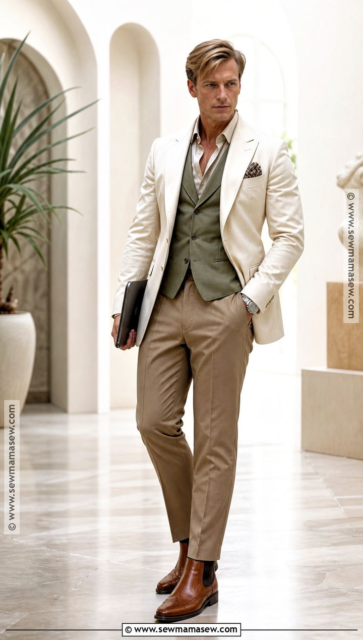 Silva Cream Jacket Costume - 30 james bond costume ideas