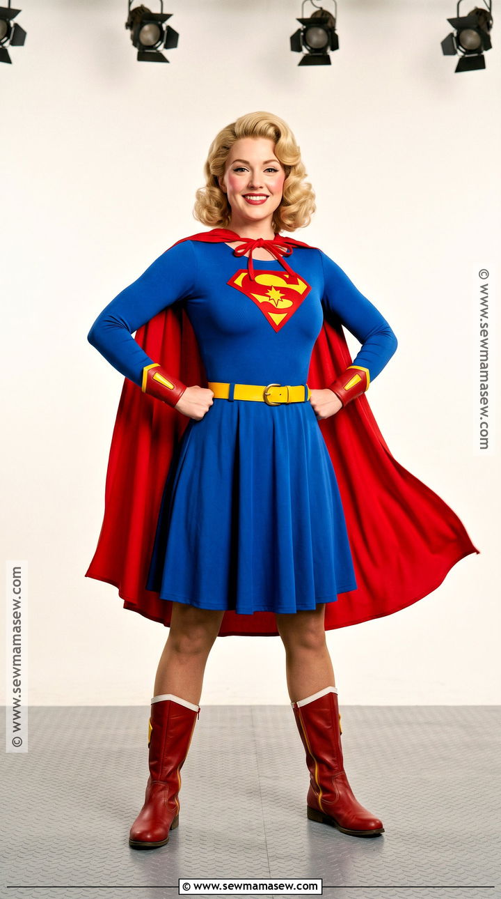 Silver Age Supergirl Costume With Blue Skirt - 30 Super Girl Costume Ideas for Women