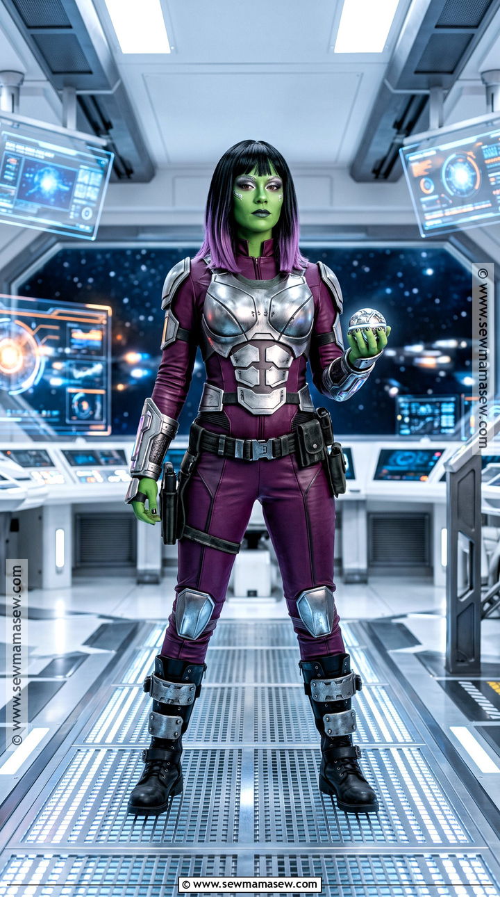 Silver Armor Gamora Costume With Purple Bodysuit - 35 gamora costume ideas