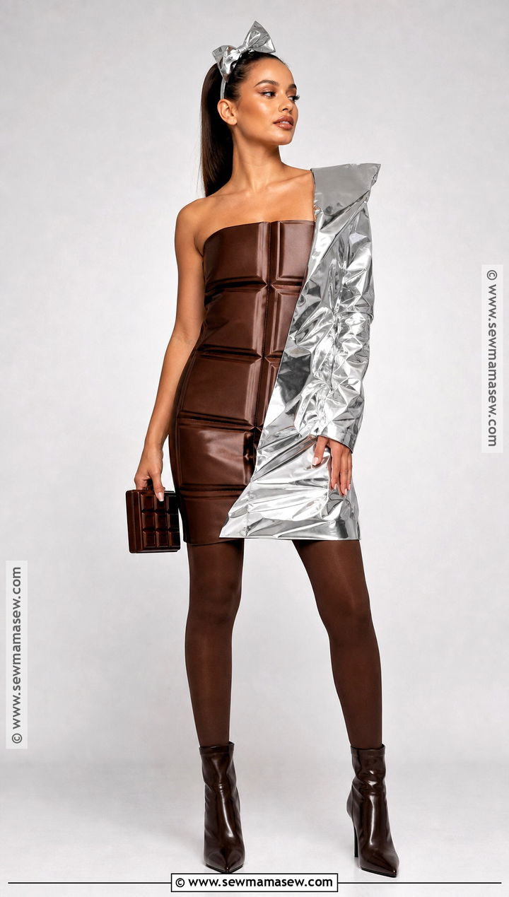 Silver Chocolate Bar Costume - 30 Candy Costume Ideas for Women