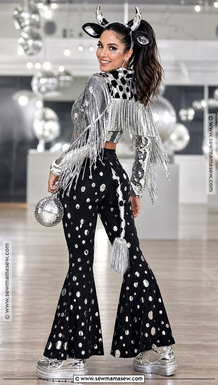 Silver Disco Cow Costume - 30 Cow Costume Women's Ideas