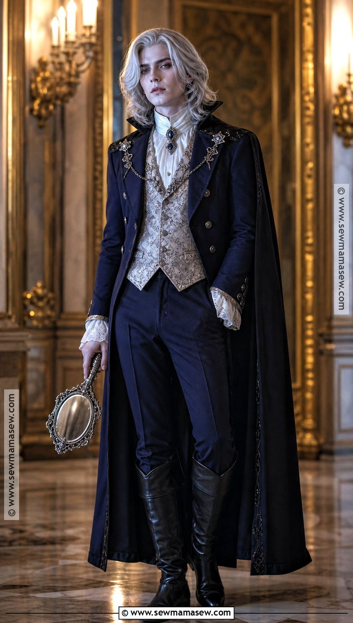 Silver Haired Vampire Prince Costume - 30 Vampire Halloween Costume Ideas for Men