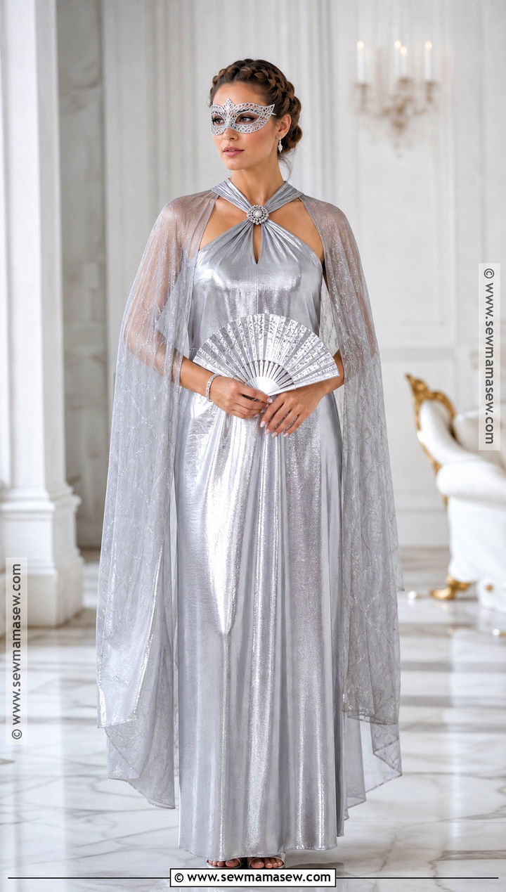 Silver Masquerade Costume With Cape - 30 silver costume ideas