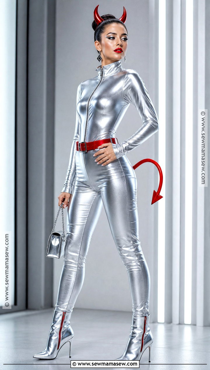 Silver Metallic Devil Costume - 40 devil costume ideas for women