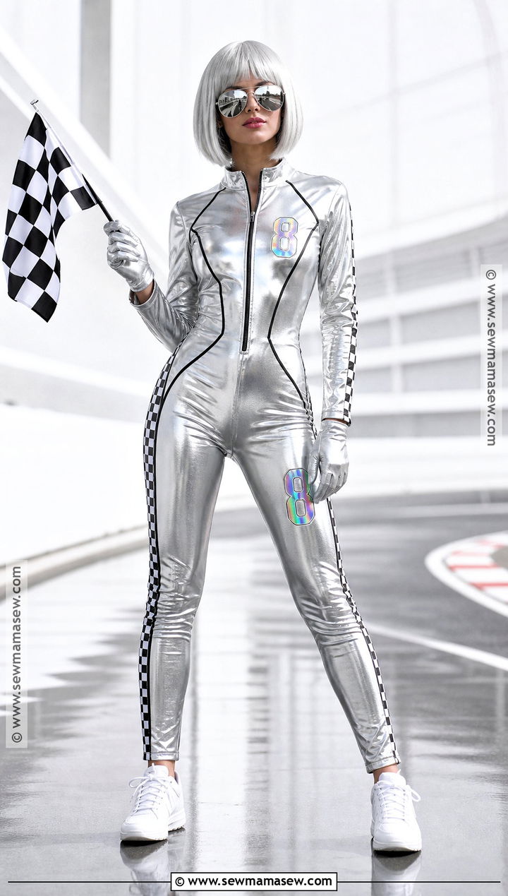 Silver Metallic Race Car Driver Costume - 30 Race Car Driver Costume Ideas for Women