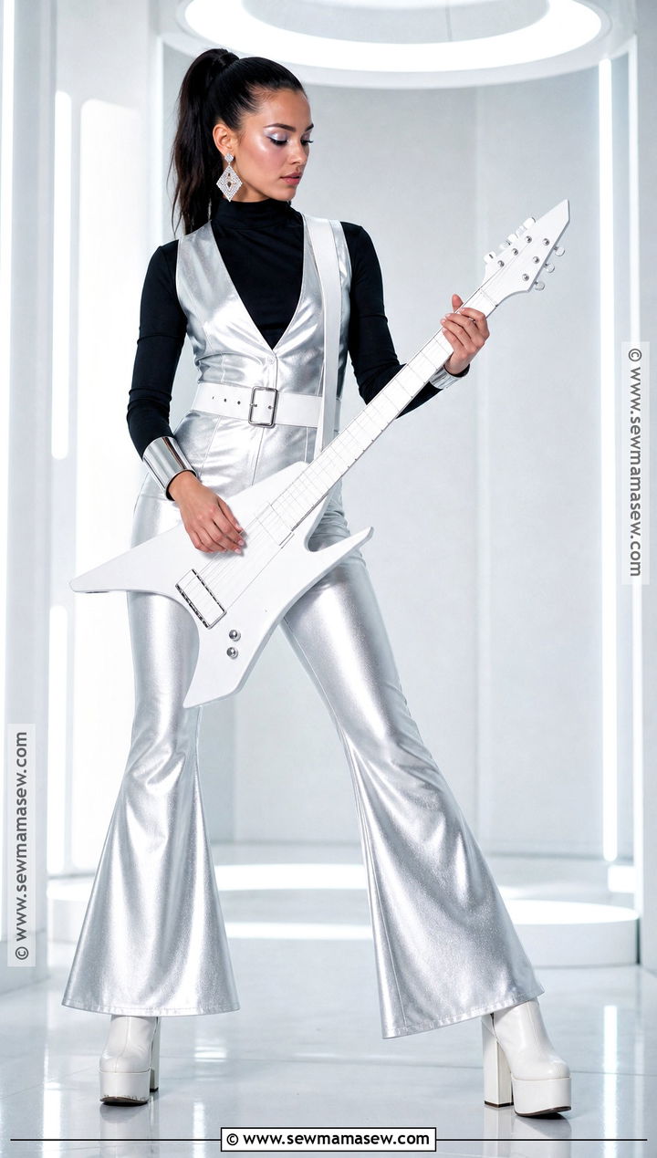 Silver Rockstar Jumpsuit Costume - 30 Rockstar Costume Ideas for Women