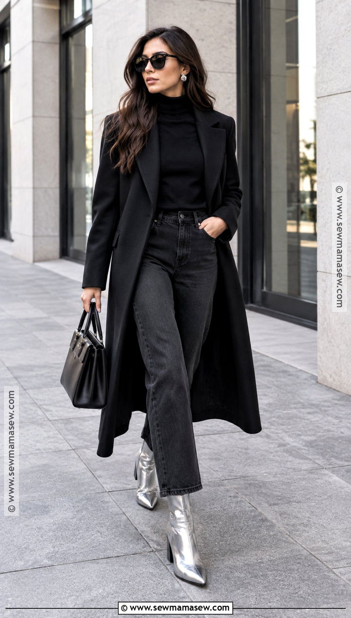 Silver Shoes With a Monochrome Outfit - 15 fall winter 2026 shoe trends