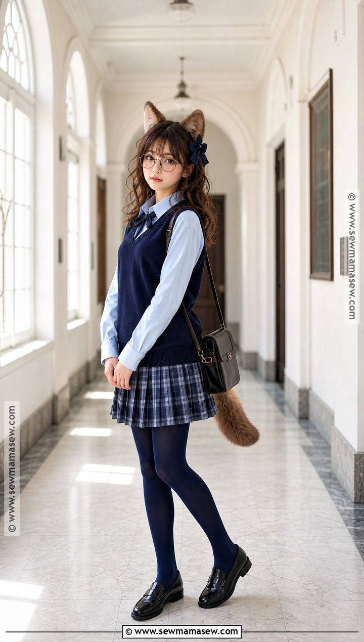 Simon Preppy Costume With Plaid Skirt - 35 Alvin And The Chipmunks Costume Ideas for Women