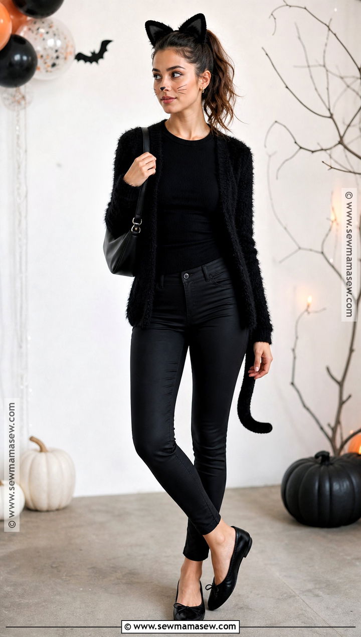 Simple Black Cat Halloween Outfit - 30 Simple Halloween Outfit Ideas