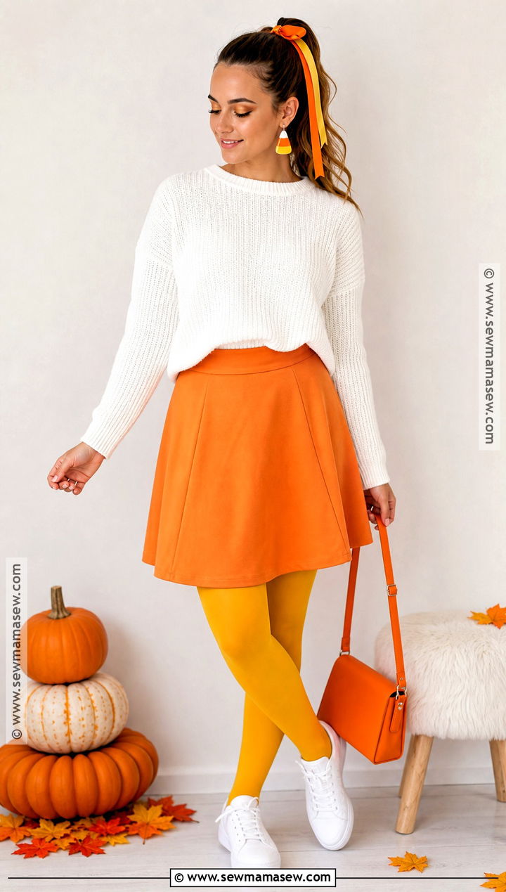 Simple Candy Corn Halloween Outfit - 30 Simple Halloween Outfit Ideas