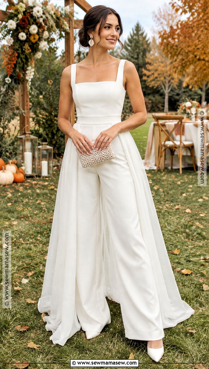 Simple Fall Backyard Wedding Jumpsuit - 15 Fall Backyard Wedding Dress Simple Ideas