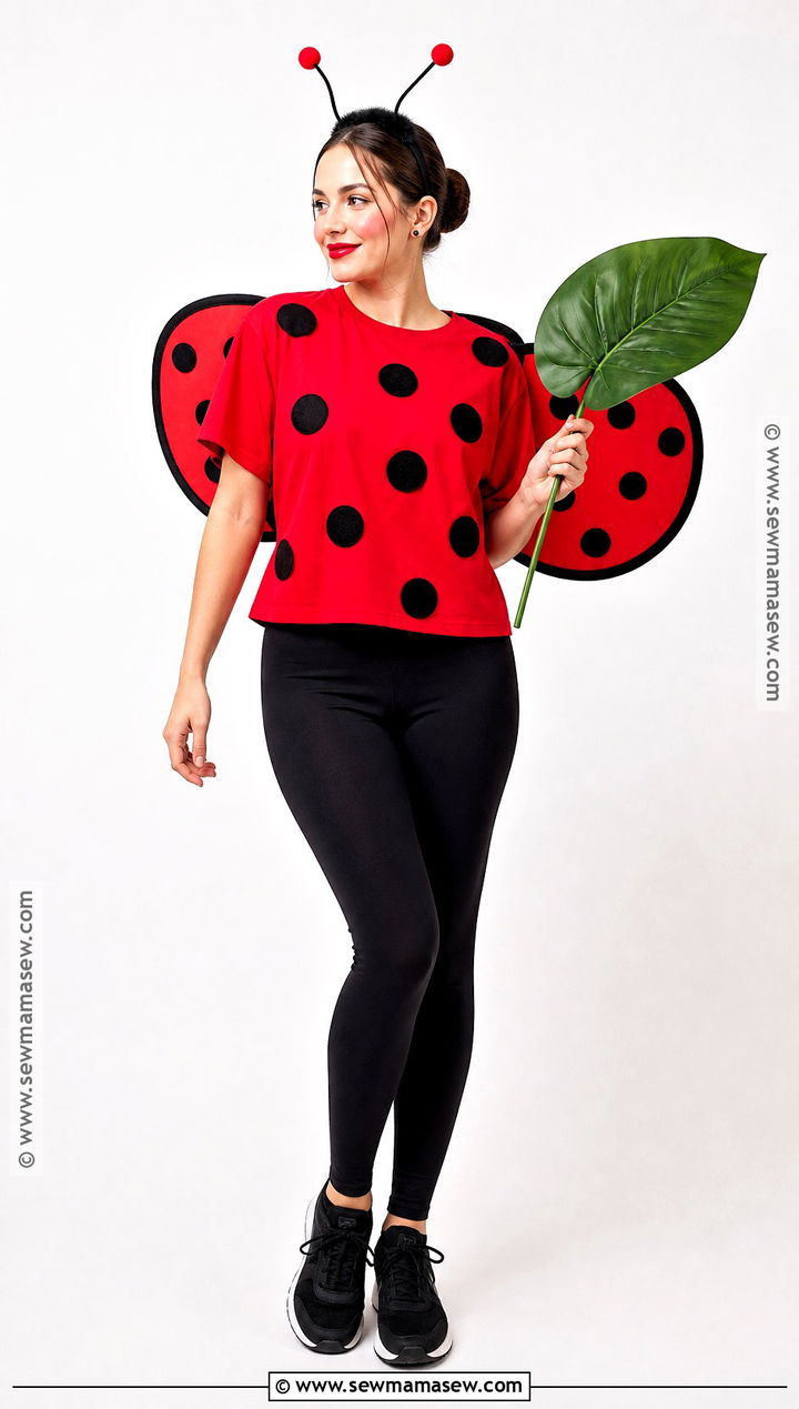 Simple Ladybug Costume With Red Shirt - 35 basic halloween costume ideas