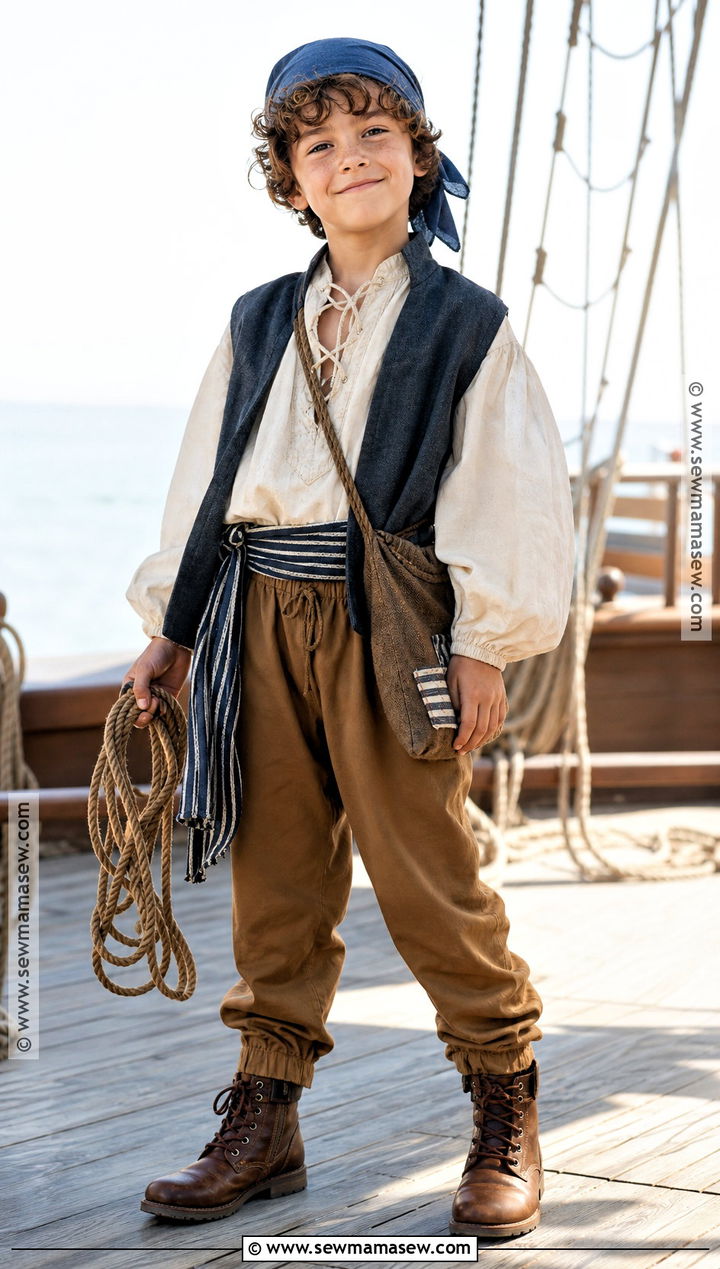 Simple Pirate Deckhand Costume - 35 pirate costume ideas for kids