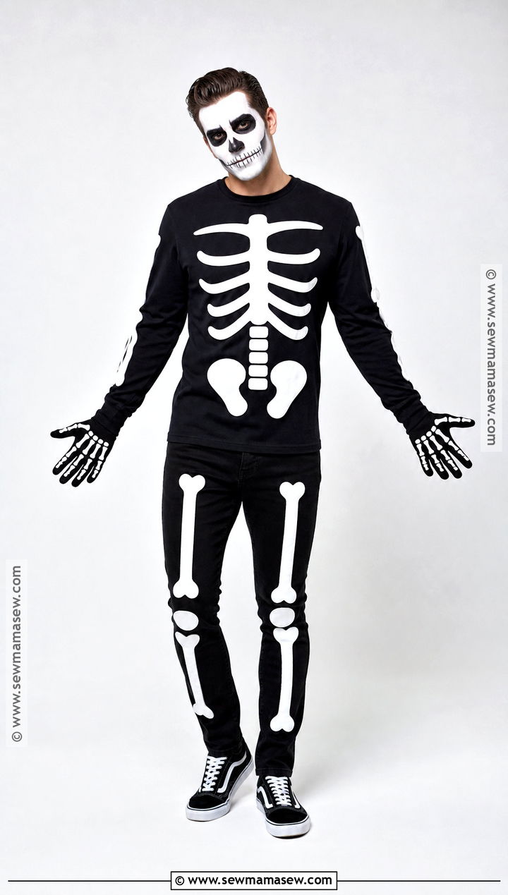 Simple Skeleton Costume - 30 easy halloween costumes for men