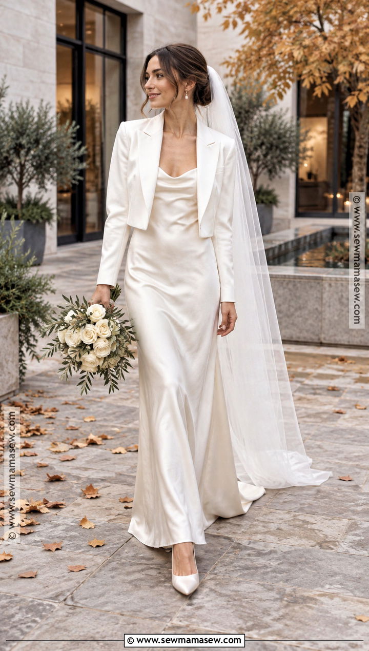 Simple Slip Fall Wedding Dress - 15 simple wedding dress fall ideas