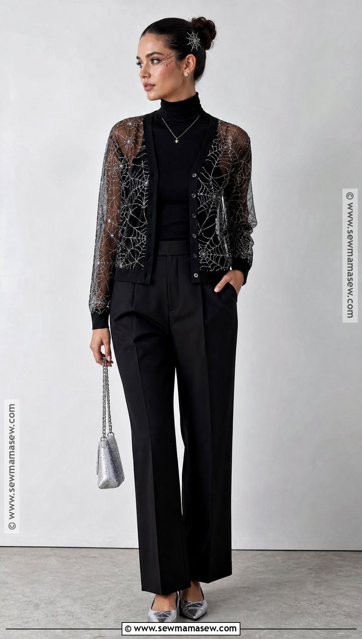 Simple Spiderweb Halloween Outfit - 30 Simple Halloween Outfit Ideas