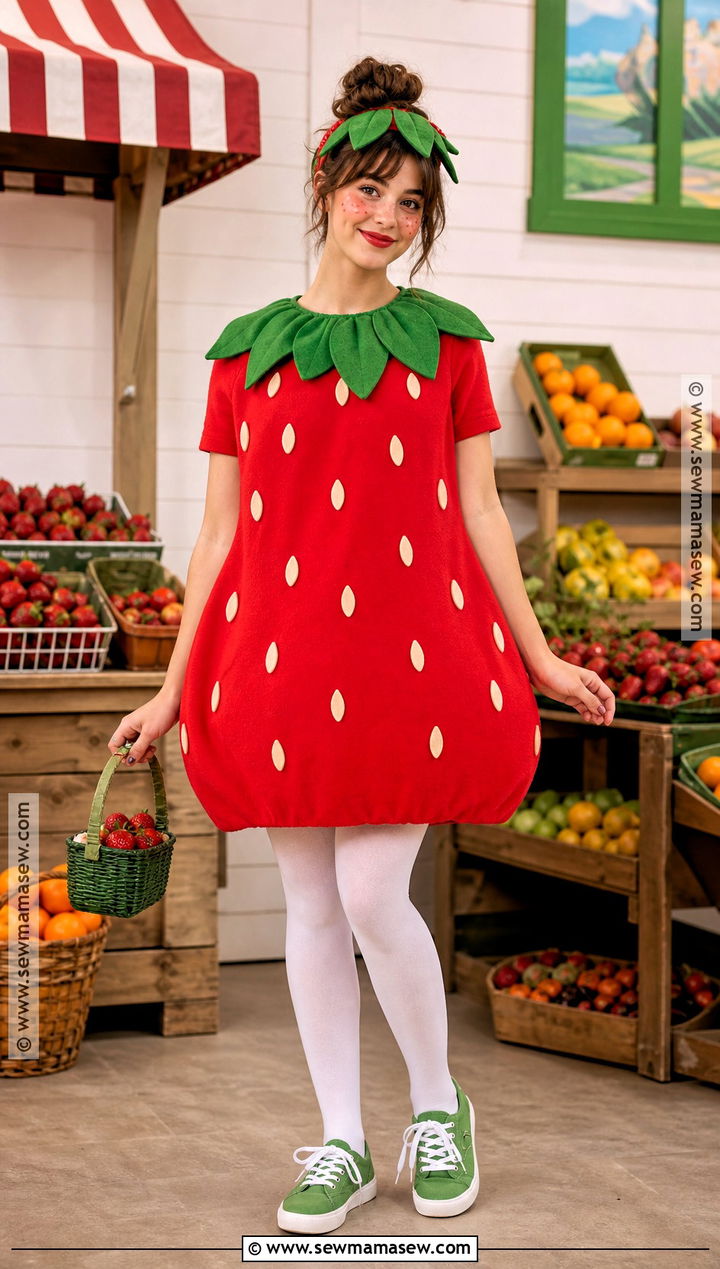 Simple Strawberry Costume - 40 simple costume ideas