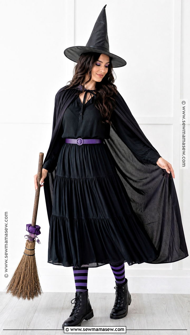 Simple Witch Costume With Black Skirt - 35 Halloween Costumes Women Easy
