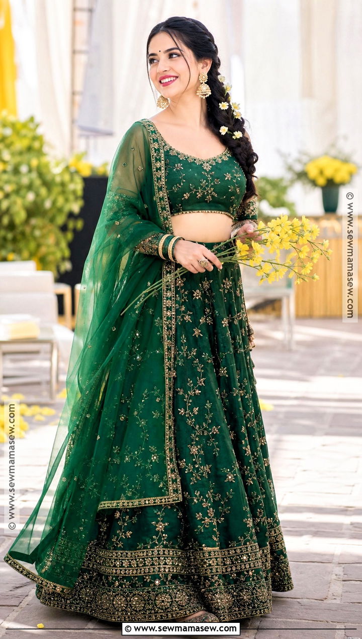 Simran Green Lehenga Cosplay - 30 Bollywood Cosplay Ideas