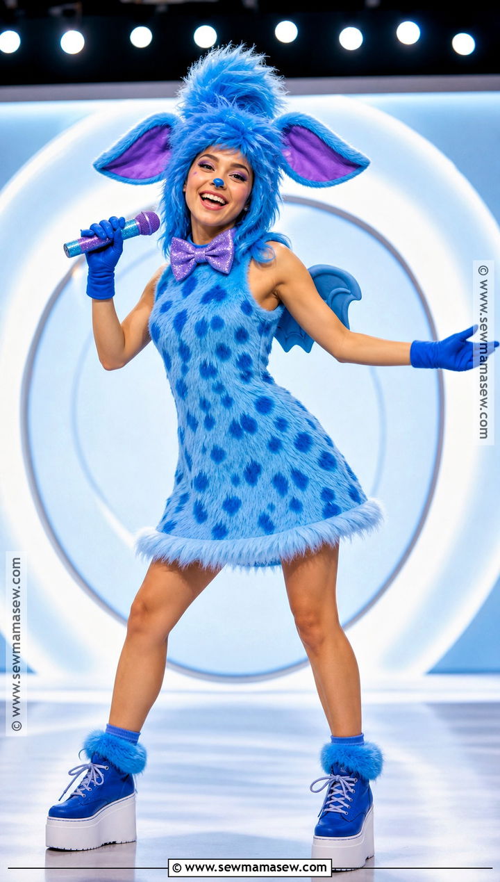 Singing Bibble Costume With Toy Microphone - 30 Bibble Halloween Costume Ideas