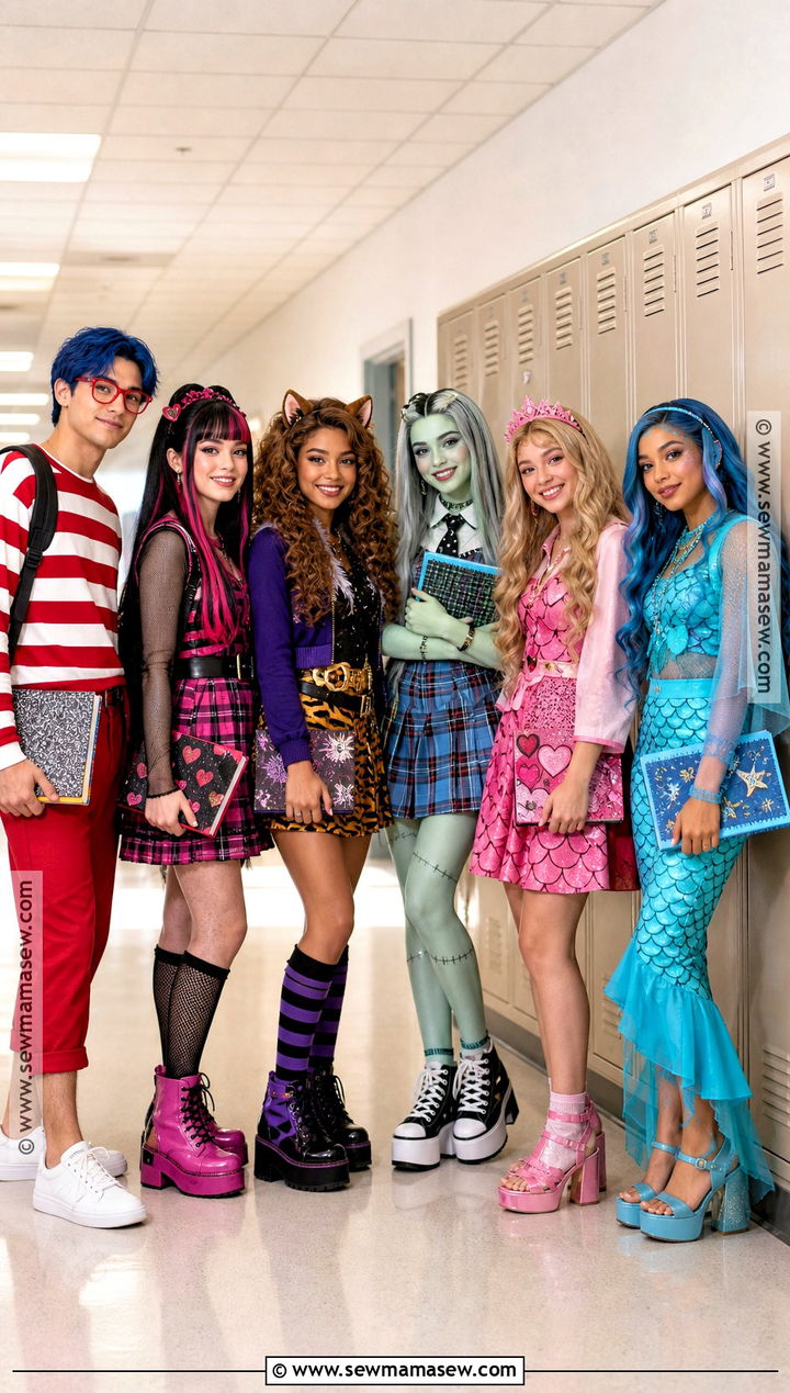 Six Original Ghouls Monster High Costume - 35 Monster High Group Costume Ideas