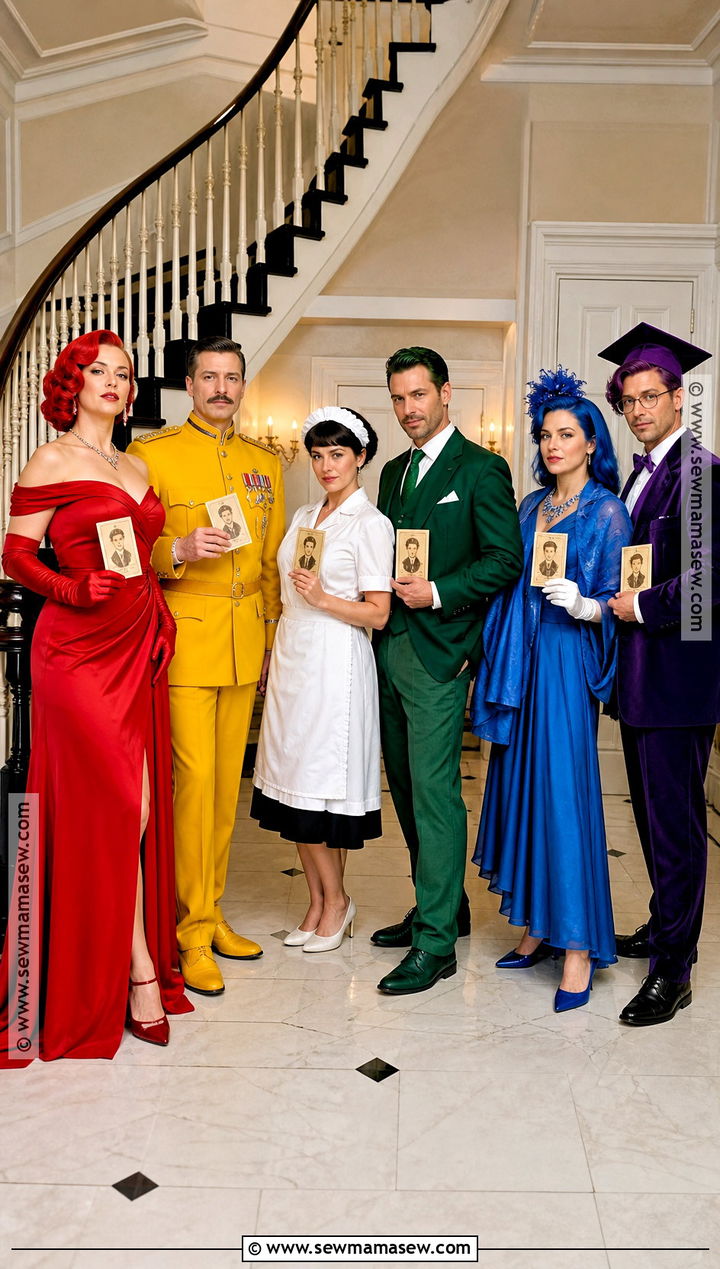 Six Person Clue Character Group Costume - 30 clue character costumes