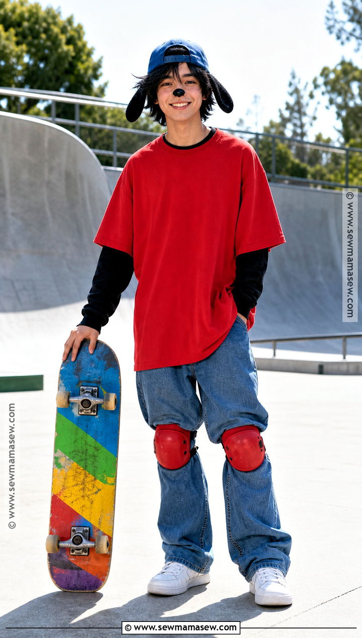 Skateboard Max Goof Costume With Knee Pads - 40 max goofy costume ideas
