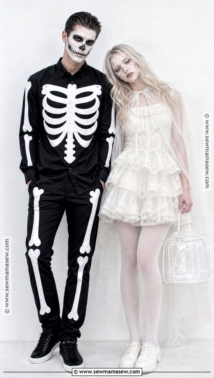 Skeleton And Ghost Costume - 40 duo costume ideas for best friends