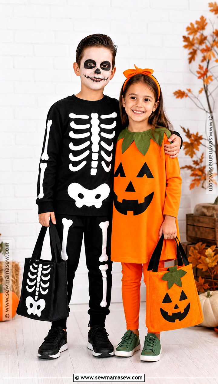 Skeleton And Pumpkin Sibling Costume - 30 sibling costumes brother sister