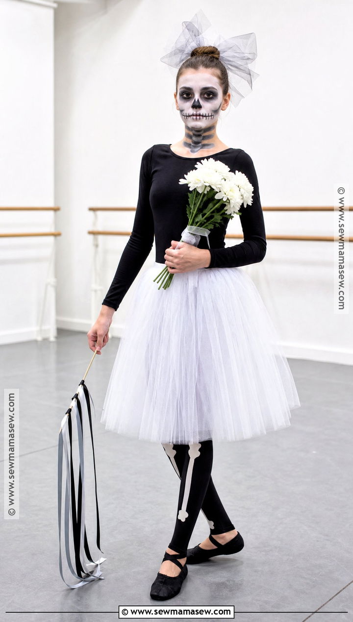 Skeleton Ballerina Costume With Tutu - 35 teen girl halloween costumes