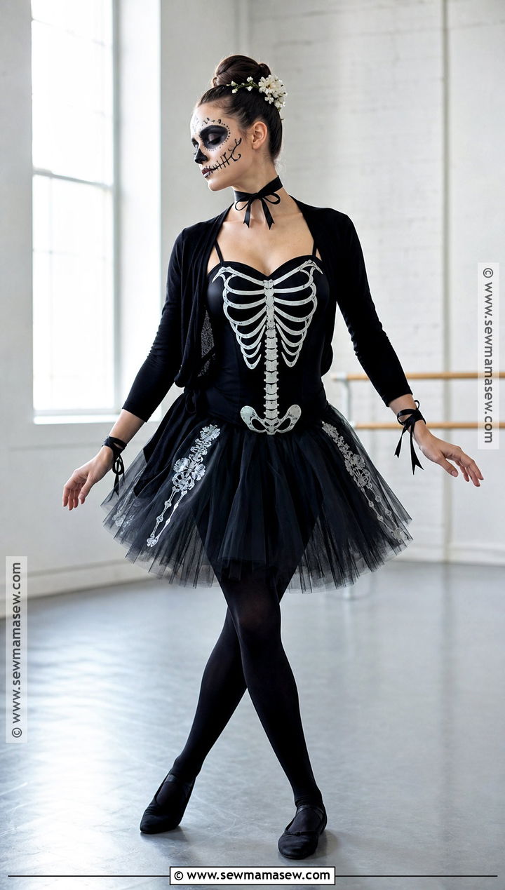Skeleton Ballerina Dress Costume - 35 skeleton dress ideas