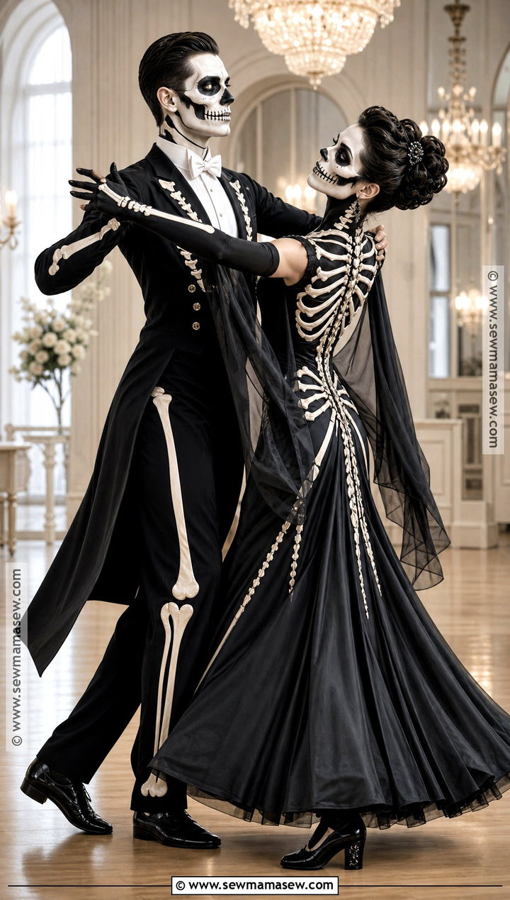Skeleton Ballroom Dancers Couples Costume - 40 unique couples halloween costume ideas