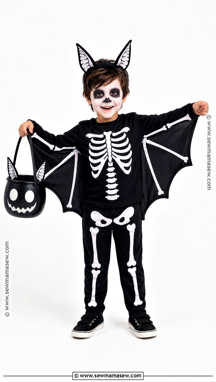 Skeleton Bat Costume - 30 bat costume ideas for kids