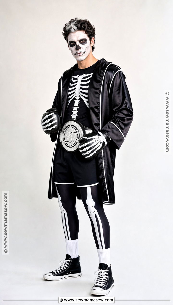 Skeleton Boxing Costume - 30 Boxing Halloween Costume Ideas