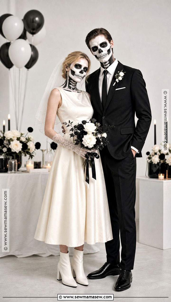 Skeleton Bride And Groom Costume - 45 duo halloween costumes for couples