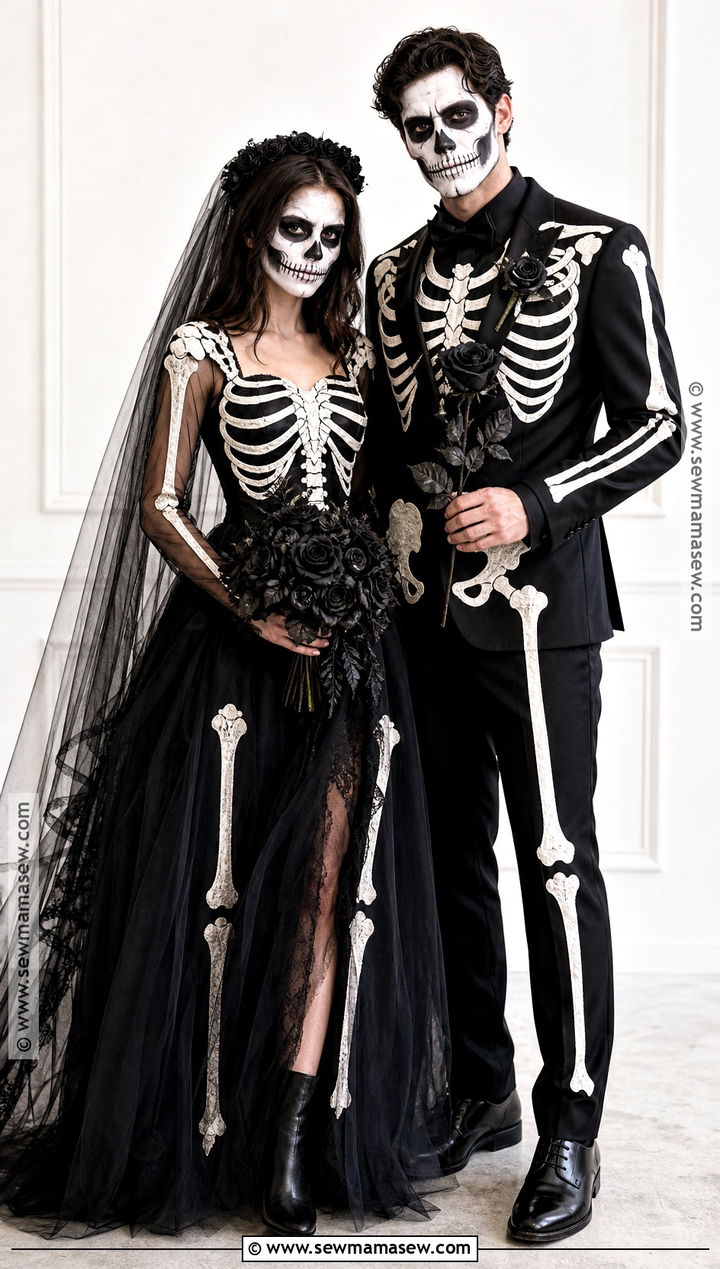 Skeleton Bride And Groom Costume - 30 bride and groom halloween costumes