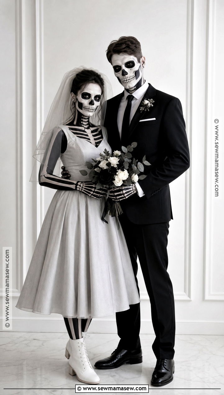 Skeleton Bride And Groom Duo Costume - 35 halloween costume ideas duo