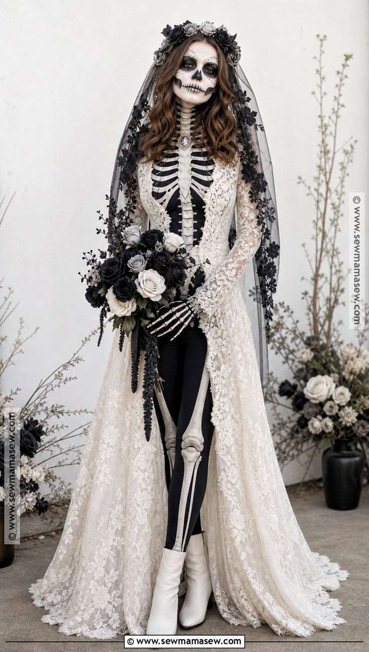 Skeleton Bride Costume - 35 Skeleton Costume Ideas for Women