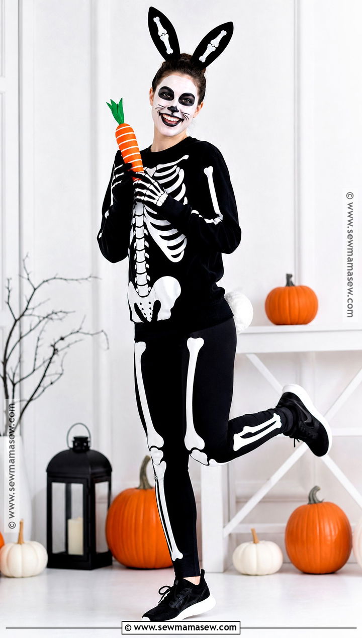 Skeleton Bunny Costume - 45 bunny halloween costume ideas