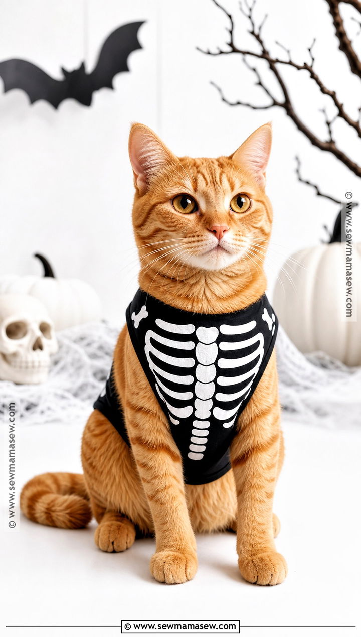 Skeleton Cat Costume - 30 Halloween Costume Ideas for Cats