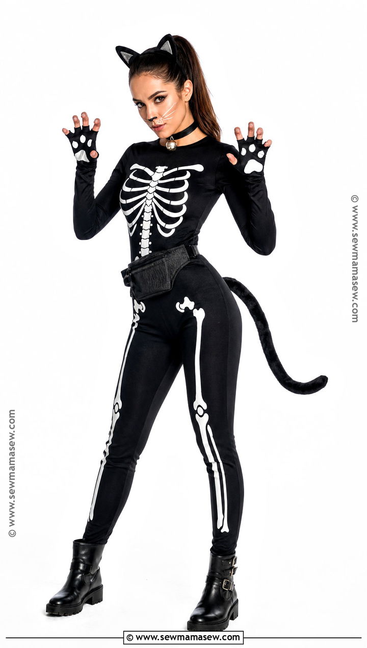 Skeleton Cat Costume - 30 skeleton clothes