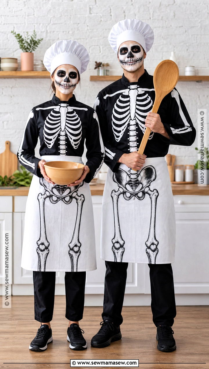 Skeleton Chef Couple Costume - 30 Skeleton Couple Costume Ideas
