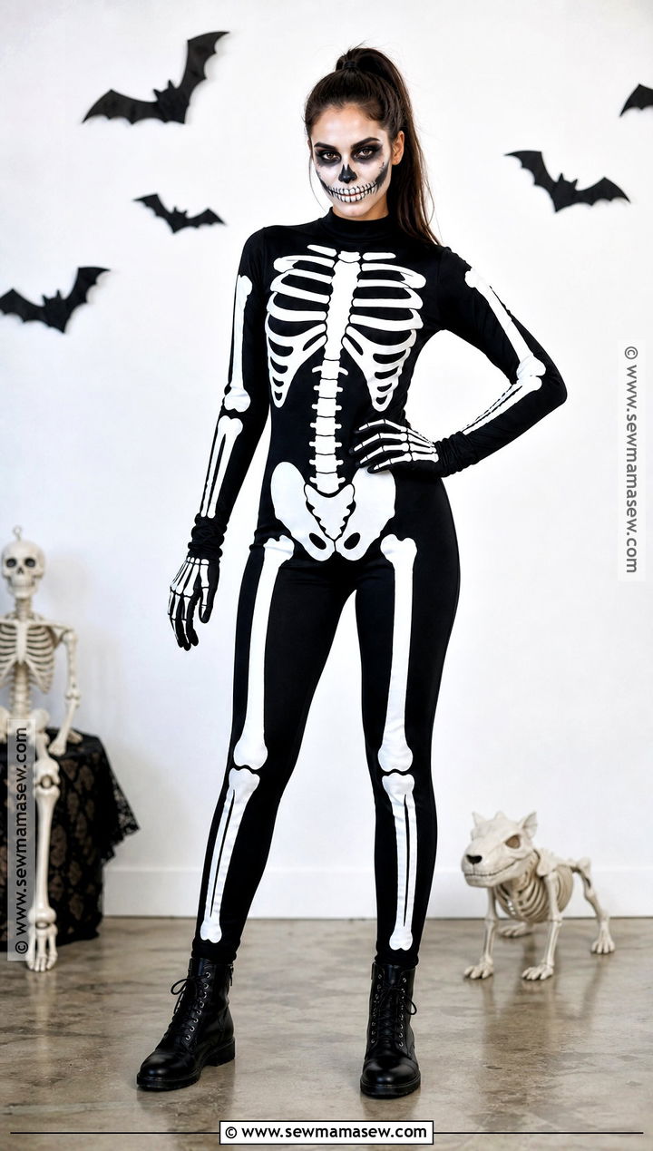 Skeleton Costume - 30 woman in black costume ideas