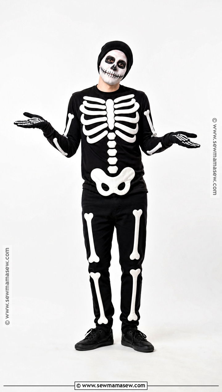 Skeleton Costume - 40 low effort halloween costume ideas