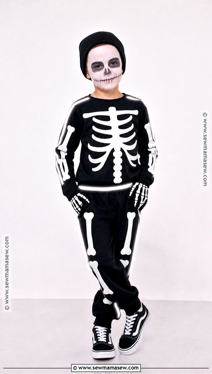 Skeleton Costume With Glow Details - 30 best fancy dress costumes for kids