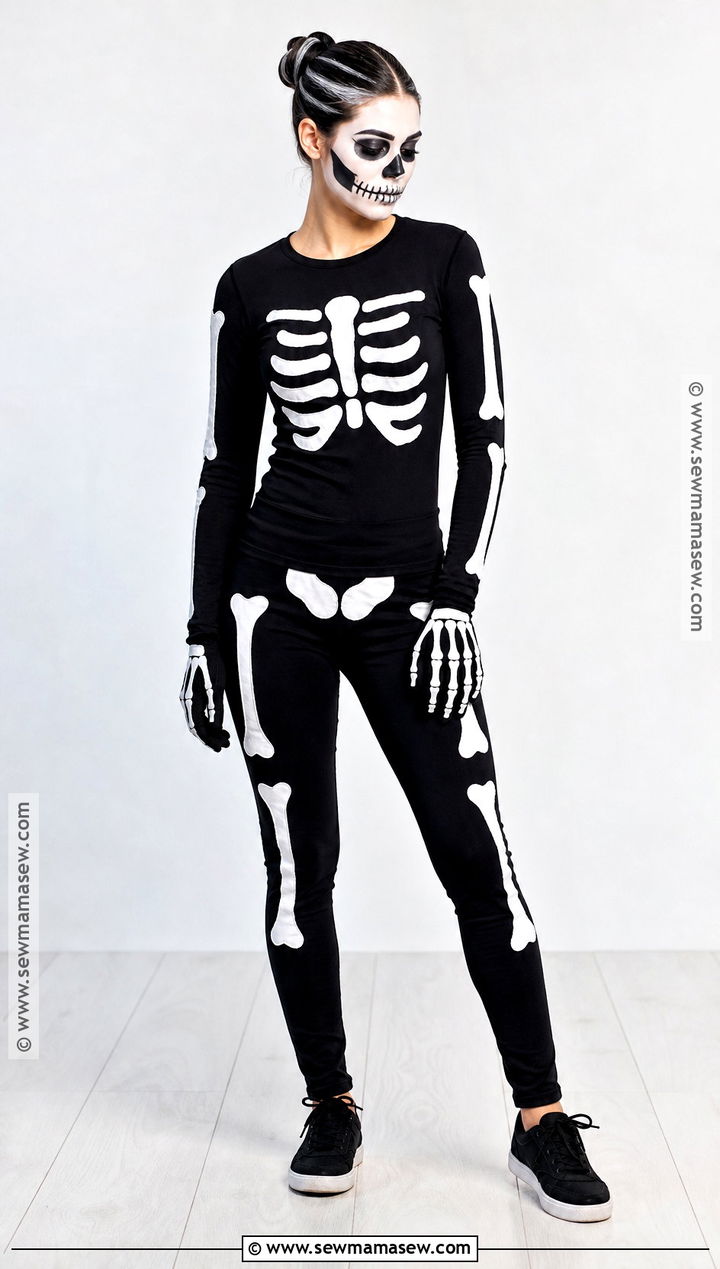 Skeleton Costume - 30 easy halloween costumes college