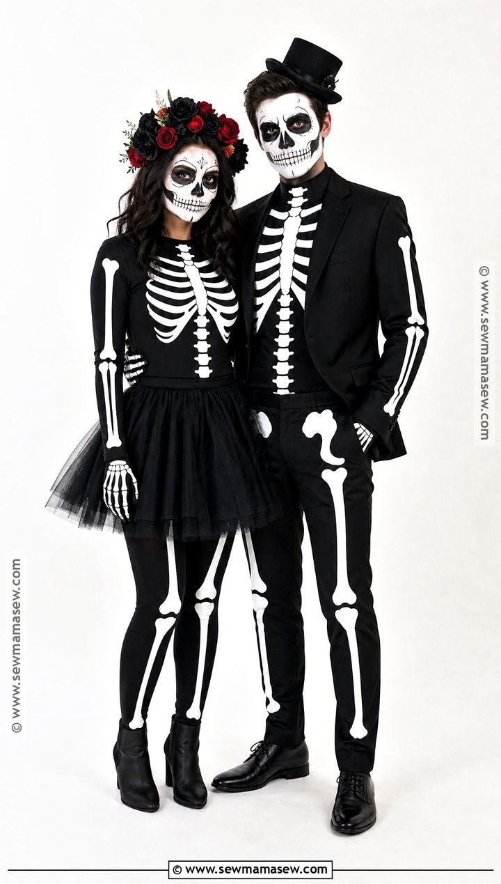 Skeleton Couple Costume - 30 couple outfits halloween
