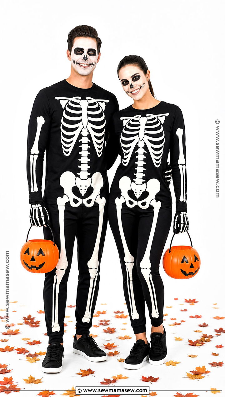 Skeleton Couple Costume - 50 couples halloween costume ideas
