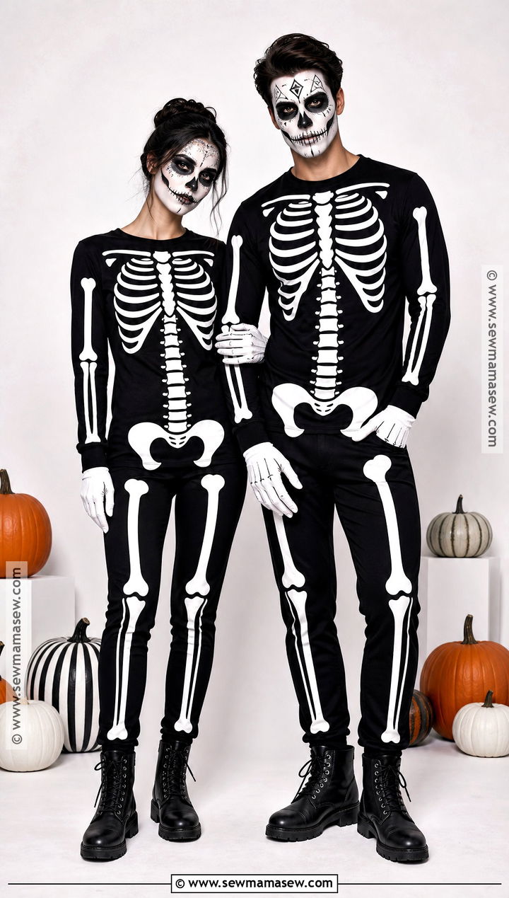 Skeleton Couple Costume - 50 couples costume ideas