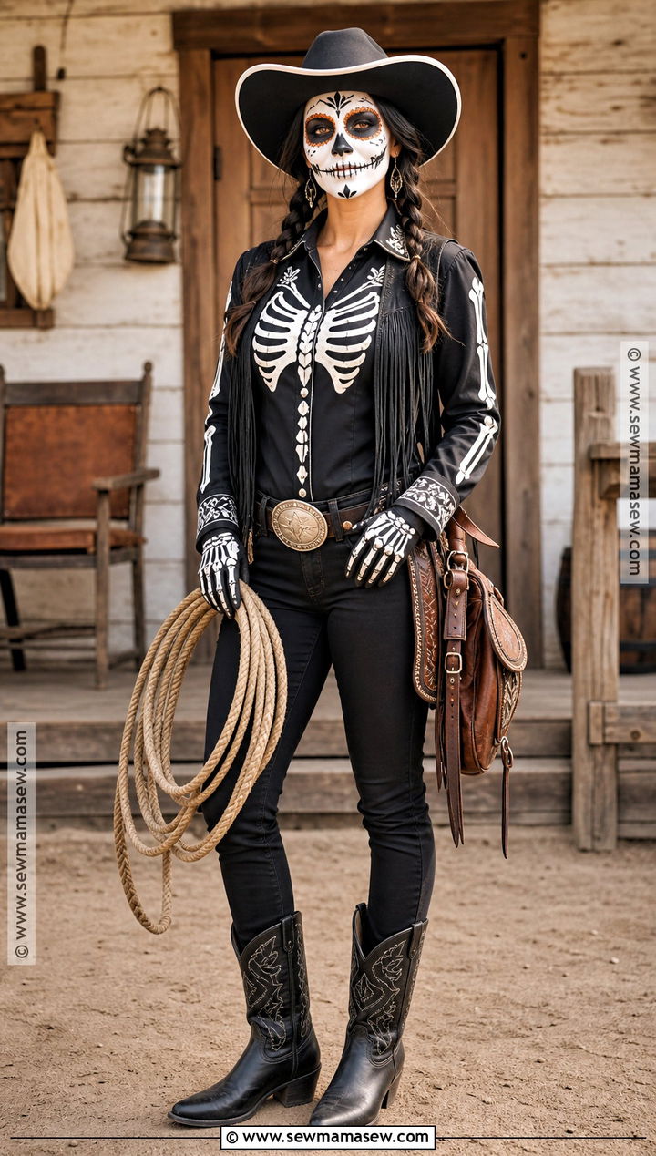 Skeleton Cowboy Costume - 30 skeleton clothes